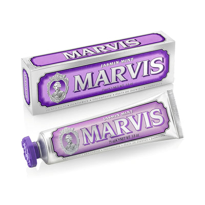 Marvis Jasmin Mint Toothpaste – 3.8 oz | Floral Mint Flavor, Fights Tartar & Plaque, Freshens Breath
