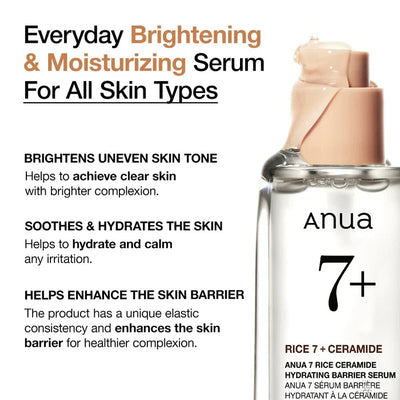 Anua Rice 7+ Ceramide Hydrating Barrier Serum – 50 ml