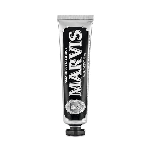 Marvis Amarelli Licorice Mint Toothpaste – 3.8 oz | Bold Licorice & Mint Flavor, Fights Tartar & Plaque, Freshens Breath