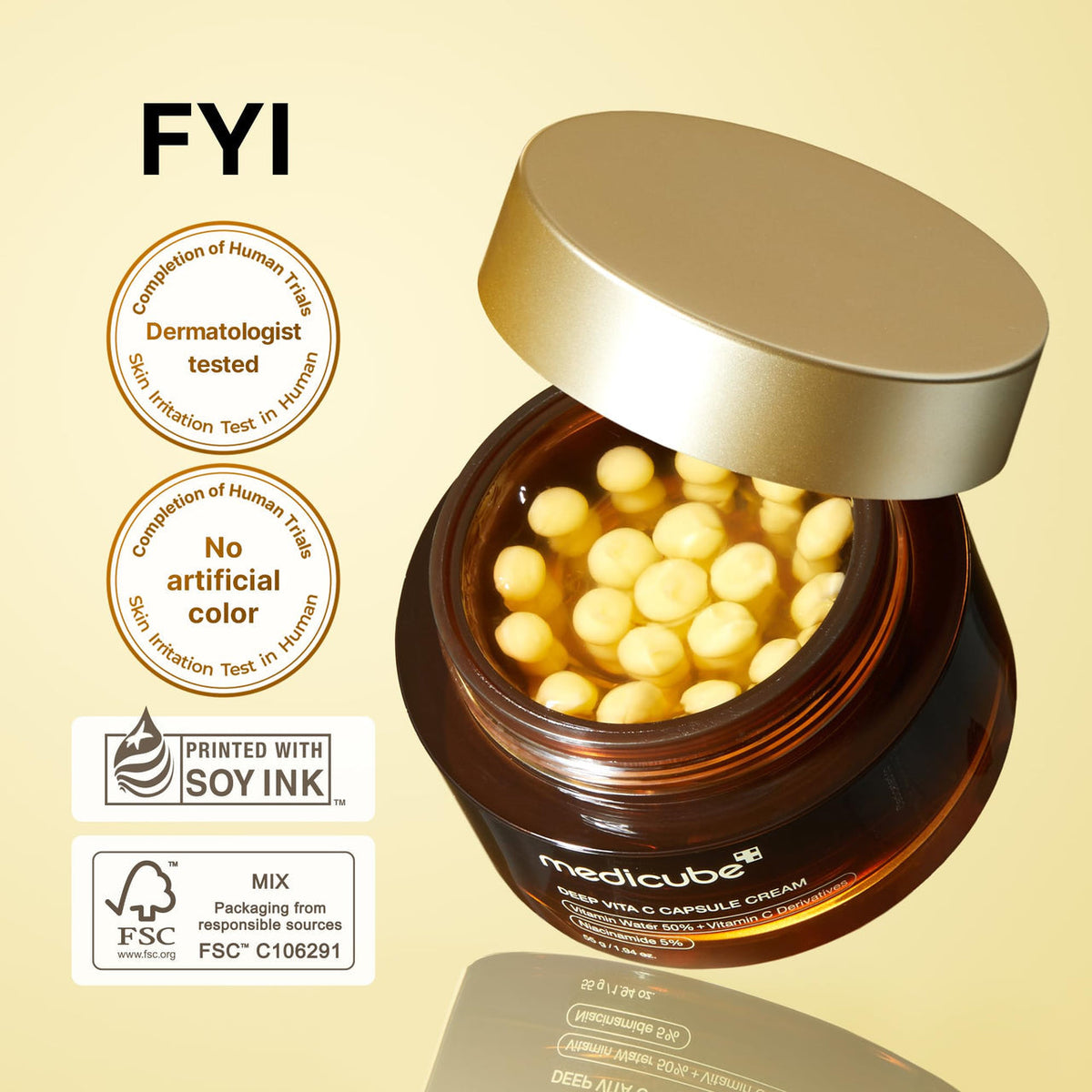 Medicube Deep Vitamin C Golden Capsule Face Moisturizer (55 g)