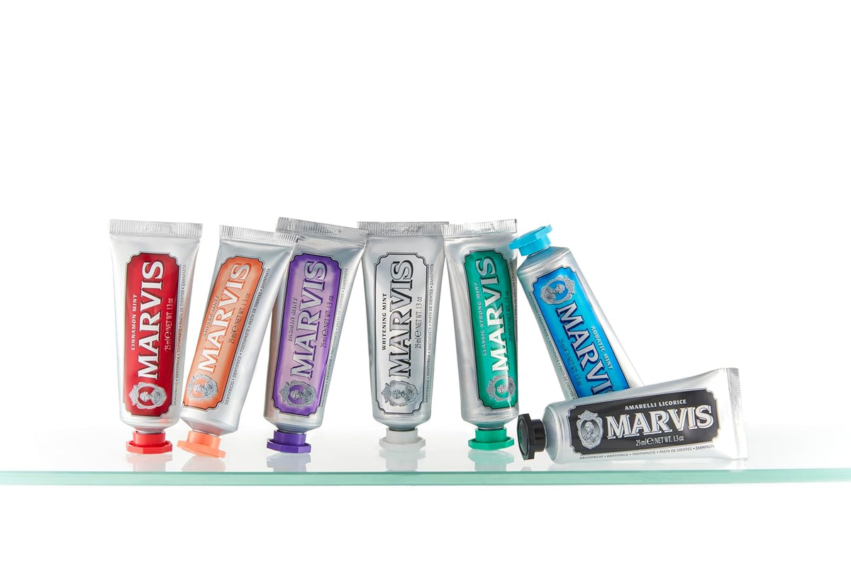 Marvis Amarelli Licorice Mint Toothpaste – 3.8 oz | Bold Licorice & Mint Flavor, Fights Tartar & Plaque, Freshens Breath