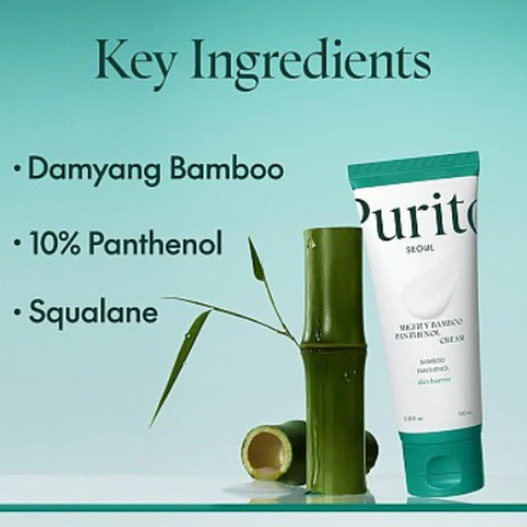 Purito Seoul Mighty Bamboo Panthenol Cream – 100 mL (10% Panthenol, Bamboo Extract)