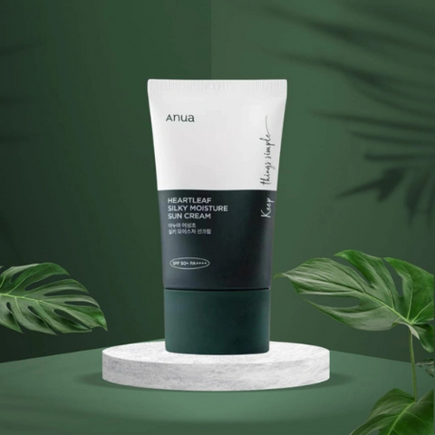 Anua Heartleaf Silky Moisture Sun Cream SPF 50+ PA++++ – 50 mL + 10 mL