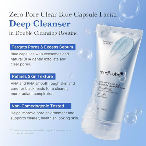 Medicube Zero Pore SA Clear Capsule Cleansing Foam – 120 g