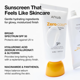 Anua Zero-Cast Sunscreen SPF 50 | Moisturizing UV Protection