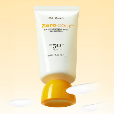 Anua Zero-Cast Sunscreen SPF 50 | Moisturizing UV Protection