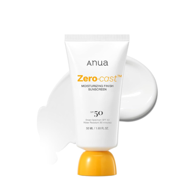 Anua Zero-Cast Sunscreen SPF 50 | Moisturizing UV Protection