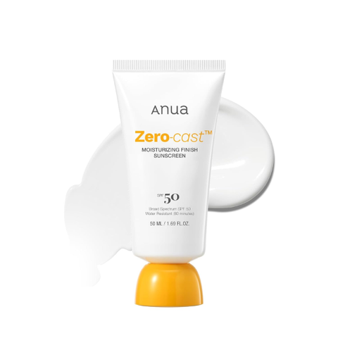 Anua Zero-Cast Sunscreen SPF 50 | Moisturizing UV Protection