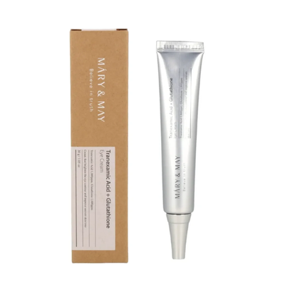 MARY&MAY Tranexamic Acid + Glutathione Eye Cream | Brightening & Dark Circle Care | Even-Tone Under-Eye Cream