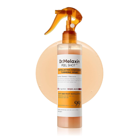 Dr. Melaxin Body Keratin Care Spray 200ml | Kojic Acid & Turmeric Exfoliating Peeling Solution for Smooth, Bright Skin